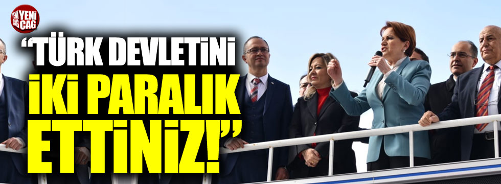 Meral Akşener'den o sözlere sert tepki: "Türk devletini iki paralık ettiniz"