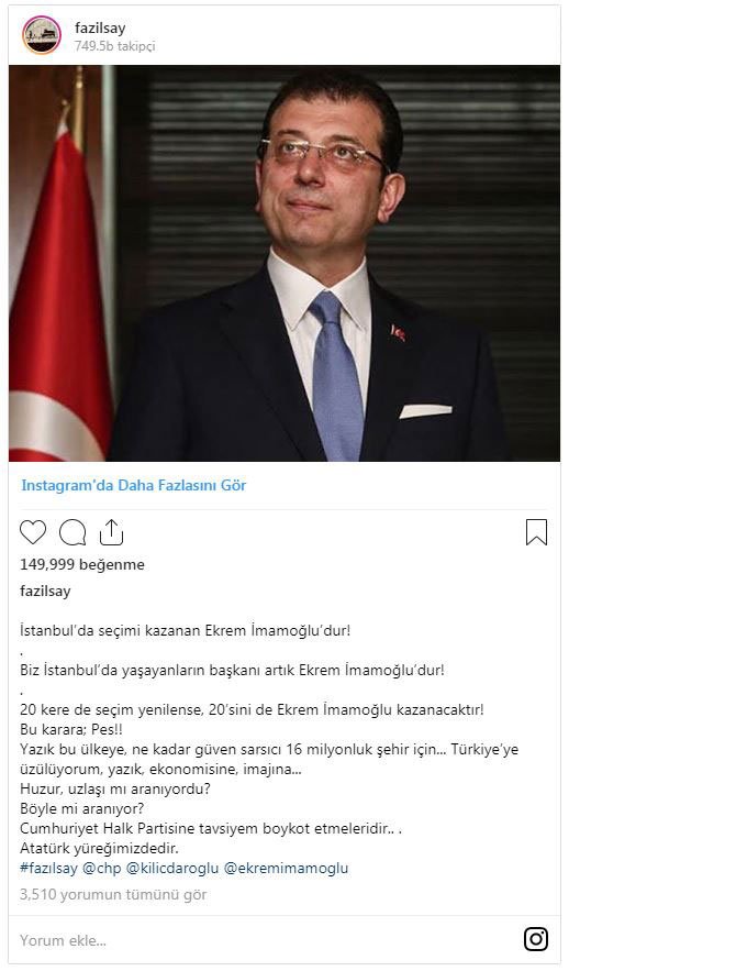 fazil say dan ekrem imamoglu na destek